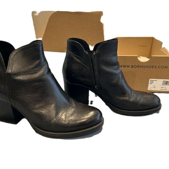 Born Black Ankle Boots - Picture 3 of 7